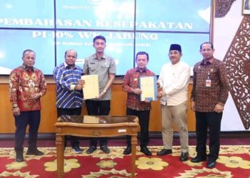 Bupati Tanjab Barat Ikuti Rapat P10% WK Jabung