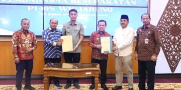 Bupati Tanjab Barat Ikuti Rapat P10% WK Jabung