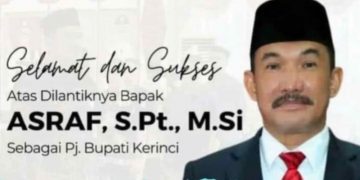 Dilantik Jadi Pj Bupati Kerinci, Ini Profil Asraf Mulai dari Guru Hingga Duduki Berbagai Kepala OPD