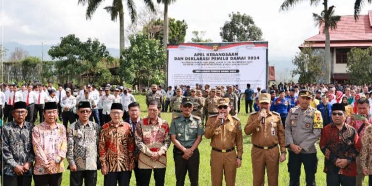 Wako Ahmadi Hadiri Apel Kebangsaan & Deklarasi Pemilu Damai 2024