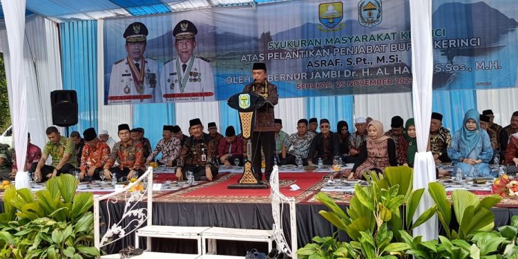 Gubernur Al Haris Ajak Semua Elemen Masyarakat Dukung Pembangunan Kerinci