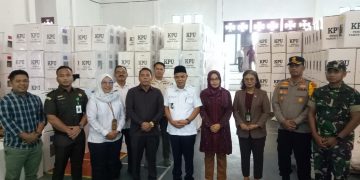 Ketua KPU Tebo Dampingi Pj Bupati beserta Rombongan Cek Kesiapan Akhir Logistik Pemilu