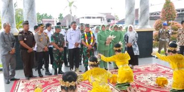 Wakil Bupati Tanjab Barat Bersama Unsur Forkopimda Sambut Kunker Pangdam II/Sriwijaya