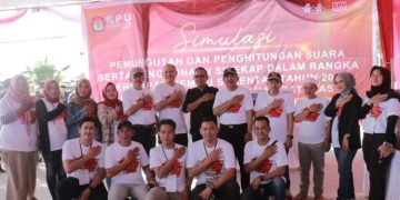 Ketua DPRD Tanjabbar Ikuti Simulasi Pemungutan dan Penghitungan Suara