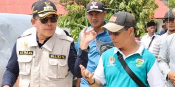 Wako Ahmadi Pantau Perbaikan Infrastruktur  Tanggul Penahan Banjir di Tanjung Muda