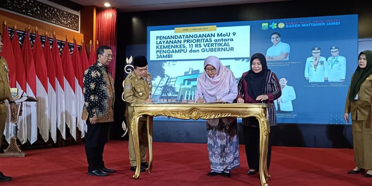 Pemprov Jambi MoU dengan 11 RS Vertikal Kemenkes untuk 9 Layanan Prioritas Kesehatan
