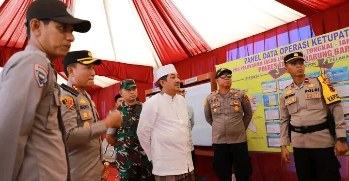 Bupati Tinjau Pos PAM Lebaran di Desa Pematang Lumut, Pastikan Kesiapan Arus Balik