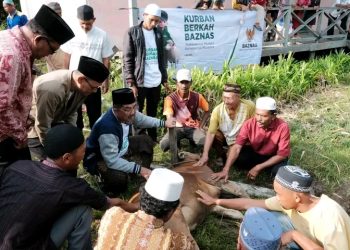 Bupati UAS Berikan Bantuan Hewan Kurban dan Dana untuk Masjid Nurul Huda Parit Ponco
