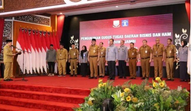 Gubernur Jambi lantik Gugus Tugas Daerah Bisnis HAM