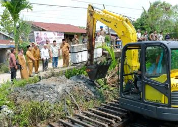 Bupati Tanjab Barat Pantau Normalisasi Parit Lapis, Langkah Konkret Atasi Banjir di Sungai Nibung