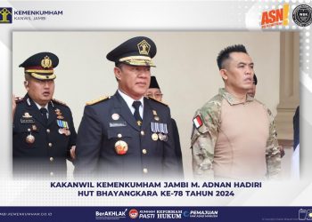 Kakanwil Kemenkumham M. Adnan Jambi Hadiri HUT Bhayangkara ke-78 Tahun 2024