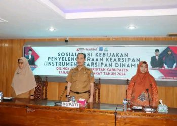 Pjs Bupati Tanjab Barat Hadiri Sosialisasi Kebijakan Penyelenggara Kearsipan