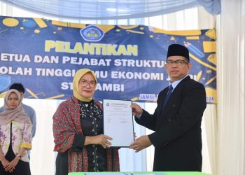 Resmi, Dr Musthafa Luthfi Dilantik Menjadi Ketua STIE Jambi