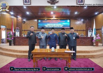 DPRD Tanjabbar Gelar Paripurna Pelantikan Pimpinan DPRD Masa Jabatan 2024-2029