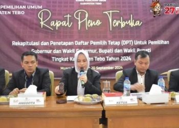 KPU Tetapkan Jumlah DPT Pada Pilkada Tebo 2024