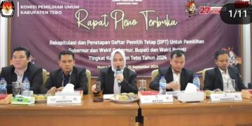 KPU Tetapkan Jumlah DPT Pada Pilkada Tebo 2024