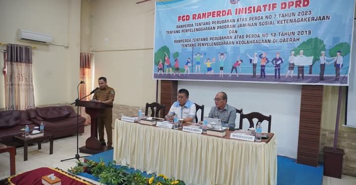 DPRD Tanjabbar Gelar FGD Ranperda Inisiatif, Program Jaminan Sosial Ketenagakerjaan dan Keolahragaan Daerah