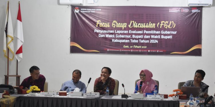 KPUD Tebo Sukses Gelar FGD Bahas Evaluasi Pileg dan Pilkada 2024