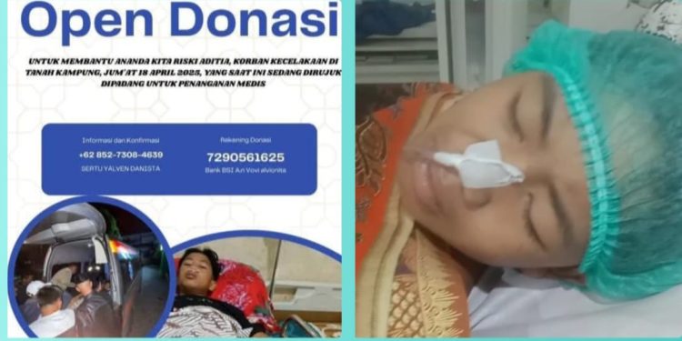 Masyarakat Tanah Kampung Buka Donasi Untuk Ananda Riski Aditia