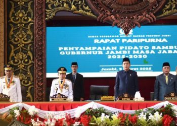 DPRD Gelar Paripurna Penyampaian Pidato Sambutan Gubernur Jambi Periode 2025-2030