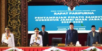 DPRD Gelar Paripurna Penyampaian Pidato Sambutan Gubernur Jambi Periode 2025-2030