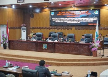 DPRD Tanjabbar Gelar Paripurna ke Empat, Penyampaian Pansus dan Pendapat Akhir LKPJ Bupati Tahun Anggaran 2024