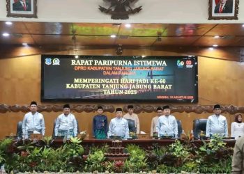 Bupati UAS dan Wabup Katamso Hadiri Rapat Paripurna Istimewa Peringatan Hari Jadi Kabupaten Tanjab Barat ke-60