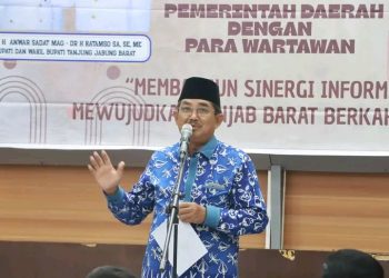 Pererat Sinergi dengan Insan Pers, Bupati Tanjab Barat Gelar Coffee Morning