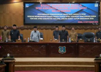 Bupati Anwar Sadat Hadiri Rapat Paripurna Kedua DPRD Tanjung Jabung Barat Bahas Ranperda APBD 2026