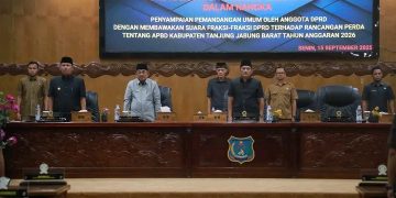Bupati Anwar Sadat Hadiri Rapat Paripurna Kedua DPRD Tanjung Jabung Barat Bahas Ranperda APBD 2026