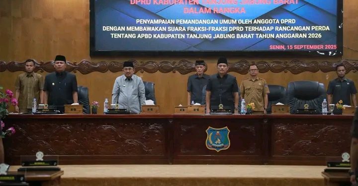 Bupati Anwar Sadat Hadiri Rapat Paripurna Kedua DPRD Tanjung Jabung Barat Bahas Ranperda APBD 2026