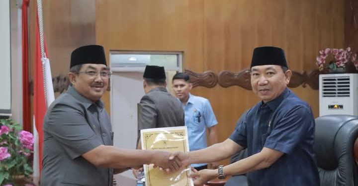 Paripurna Rancangan Perda RPJMD Tahun 2025- 2029, DPRD Tanjabbar Dengarkan Penyampaian Bupati