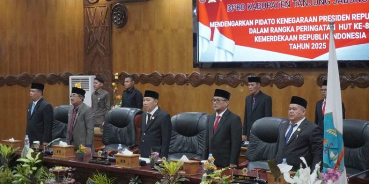 DPRD Tanjabbar Gelar Rapat Paripurna Mendengarkan Pidato Kenegaraan Dalam Rangkah HUT ke- 80 Kemerdekaan RI