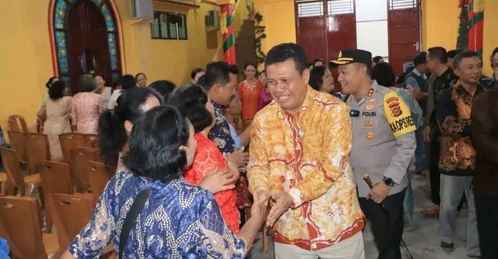 Pastikan Keamanan Malam Natal, Wabup Katamso Bersama Forkopimda Tinjau Gereja