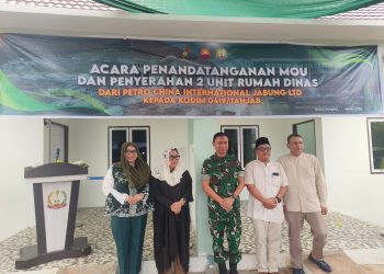 Berikan Bangunan Koramil Betara dan Rumdis Kodim, Dandim 0419 Tanjab Letkol Zulfiandi Ucapkan Terima Kasih ke PetroChina