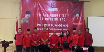 Anggota DPRD, Hadiri Fit And Propertest Calon Ketua PAC PDI-P Se-Tanjab Barat