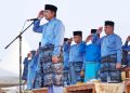 Peringati Hari Jadi ke-61, Pemkab Tanjab Barat Gelar Upacara, Lepas Peserta Jambore, dan Beri Penghargaan Kades Lurah Berprestasi