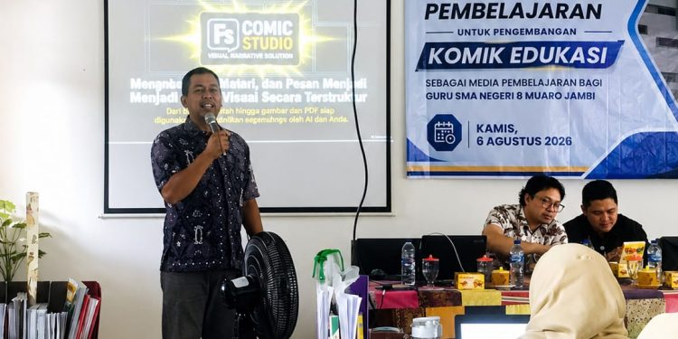 UNJA Dampingi Guru SMA Negeri 8 Muaro Jambi Kembangkan Komik Edukasi melalui FsComicStudio