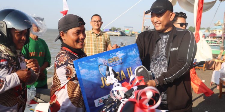 Meriahkan HUT RI ke-81 dan Hari Jadi Tanjab Barat ke-61, Presisi Merdeka Balap Pompong Sukses Digelar