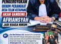 Korban Pengeroyokan Oknum Perangkat Desa Teluk Ketapang Gandeng Afriansyah Jadi Kuasa Hukum